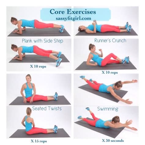 Core Exercises These 4 Exercises Are Great For Sassy Fit Girl
