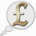 Stock Illustration Golden British Pound Currency Sign In White Thinking ...