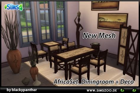 Blackys Sims 4 Zoo Africa Set Diningroom Decor By Blackypanther • Sims
