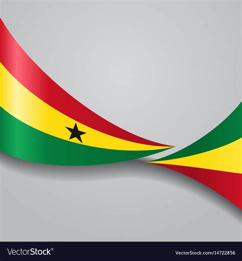 Ghanayan Wavy Flag Royalty Free Vector Image Vectorstock