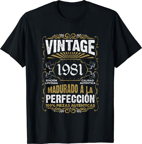Regalo De 40 Cumpleaños Vintage 1981 40 Años Hombre Mujer Camiseta