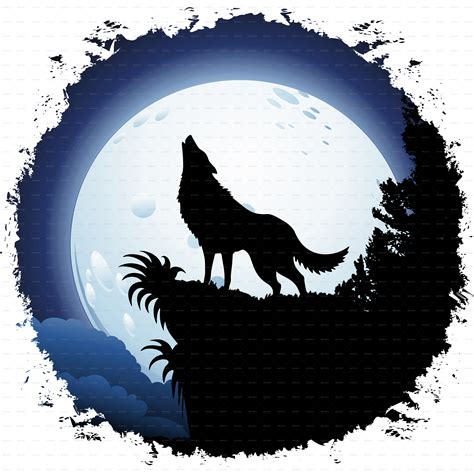 Silhouette Of A Wolf Howling At Getdrawings Free Download