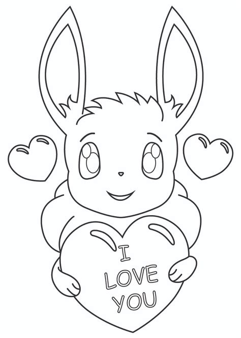 Eevee And Pikachu Coloring Page Free Printable Coloring Pages For Kids