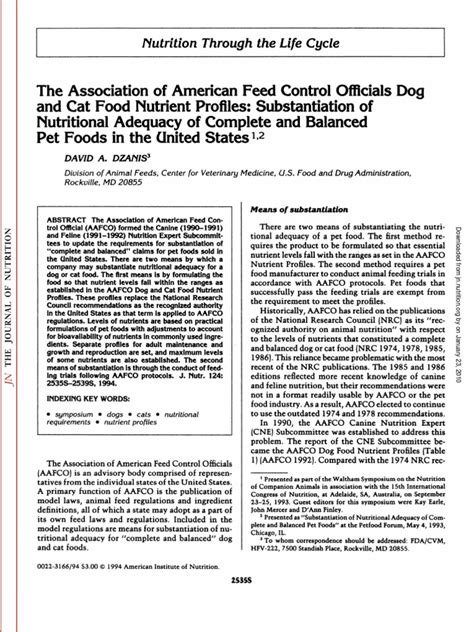 There are two main nutrient profiles for both dogs and cats AAFCO Dog & Cat Nutrient Profiles | Nutrients | Dog Food