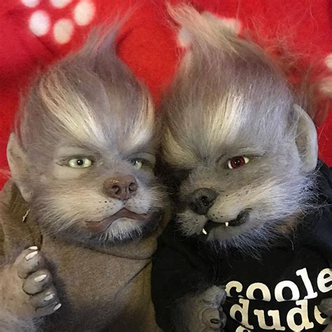 Werepups Artist Creates Eerily Lifelike Werewolf Babies Werewolf Creepy Dolls Artist