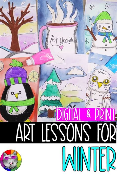 Winter Art Lessons Booklet Distance Learning Digital And Print In