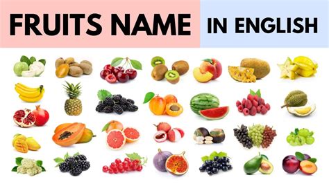 All Fruits Name In English List Of Fruits Name Learn Fruits Name