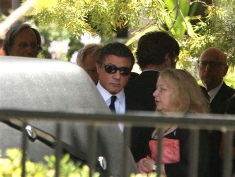 Sylvester Stallone Attends Son Sages Funeral Hello