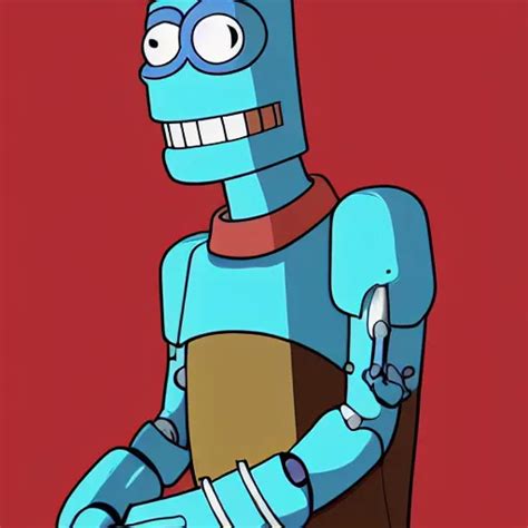 Bender From Futurama Action Pose Hyper Realistic Stable Diffusion