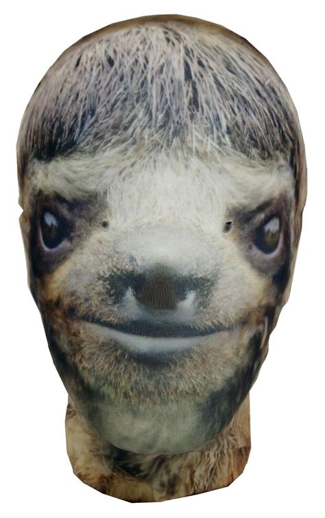Sloth Carnival Full Head Lycra Morph Style Mask Ice Age Sid Halloween