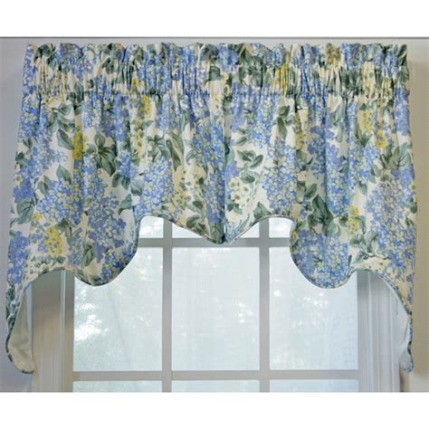 Hydrangea Floral Tailored Pairs With Ties In 2020 Valance Curtains