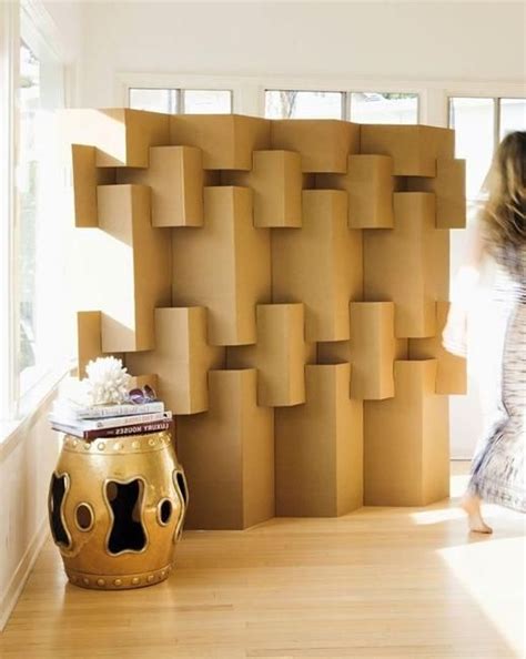 Make Your Own Cardboard Room Divider