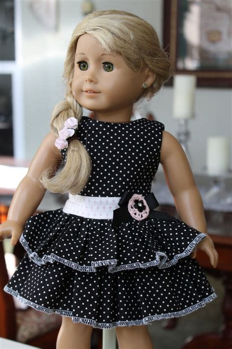 American Girl Sundress 18 Inch Doll Dress Madame Alexander Clothing Doll Dresses Black And