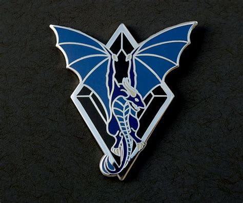 Flying Dragon Hard Enamel Pin Wyvern Pin Fantasy Pin Dragon Etsy