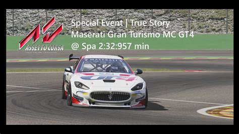 Assetto Corsa Special Event True Story Maserati Gran Turismo MC GT4