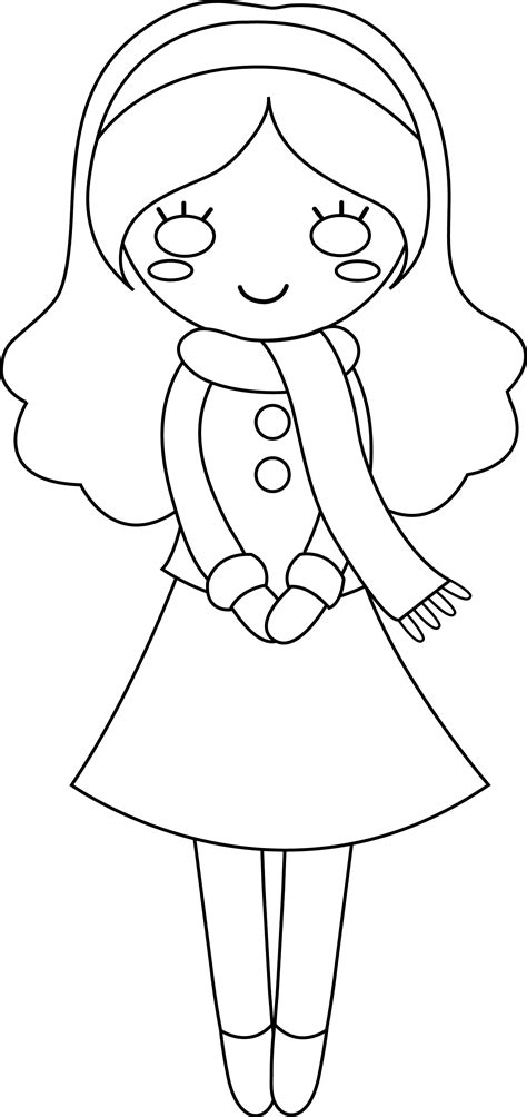 Girl Coloring Clip Art Coloring Pages