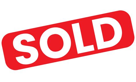 Sold Icon On Transparent Background 19787028 Png