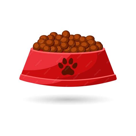 Premium Vector A Bowl Of Dog Food Illustration Icon Vector