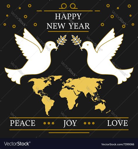 Happy New Year Peace Joy And Love Greeting Card Ep