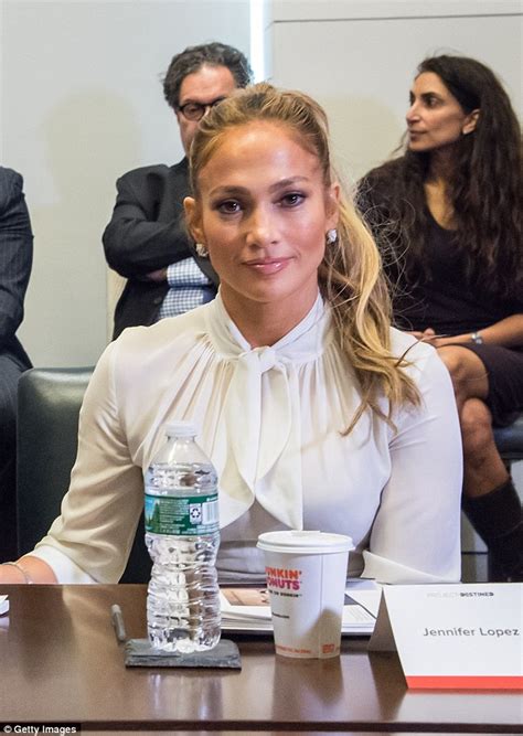 Jennifer Lopez Cuts Sophisticated Figure In Curve Clinging Skirt