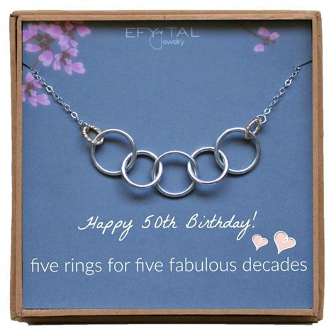 Efy Tal Jewelry Happy 50th Birthday Ts For Women Necklace Sterling