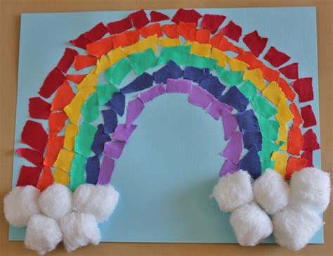 Rainbow Art Project Rainbow Crafts Preschool Kindergarten Art