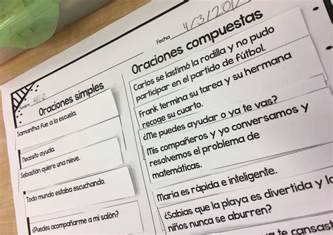 Oraciones Simples Y Compuestas Spanish Language Learning Dual