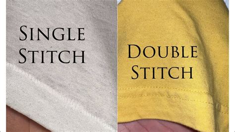 Single Stitch Vs Double Stitch What Is The Difference Youtube