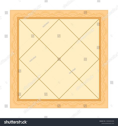 Vedic astrology birth chart with indian pattern. - Royalty Free Stock