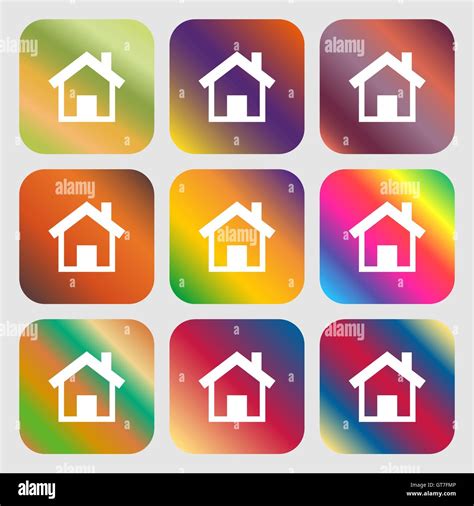 Home Main Page Icon Nine Buttons With Bright Gradients For Beautiful