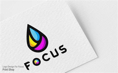 Focus Logo Design For Print Shop On Behance