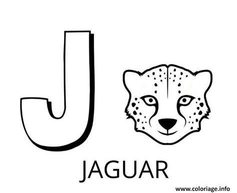 Coloriage Lettre J Comme Jaguar