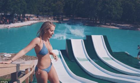 Video Shows Royal Flush Water Slide In Texas Being Ridden By Bikini Clad Girls Daily Mail Online