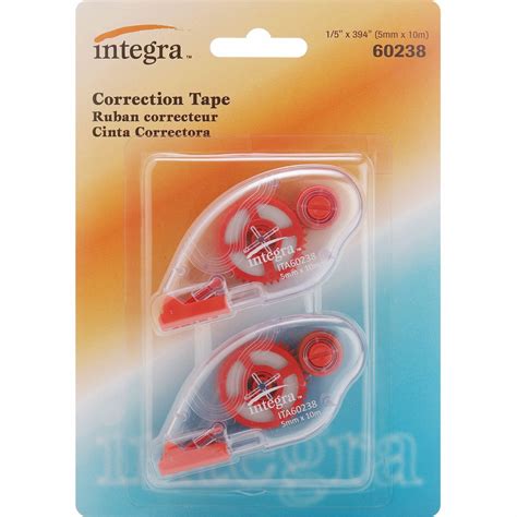 Integra Correction Tape 2 Dispenserspk Holds Total 1 Tapes