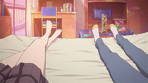 Bed Aiura Gif Animated Illustration Couple Anime Art Anime Love Animation