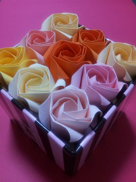 Pretty Origami Paper Rose