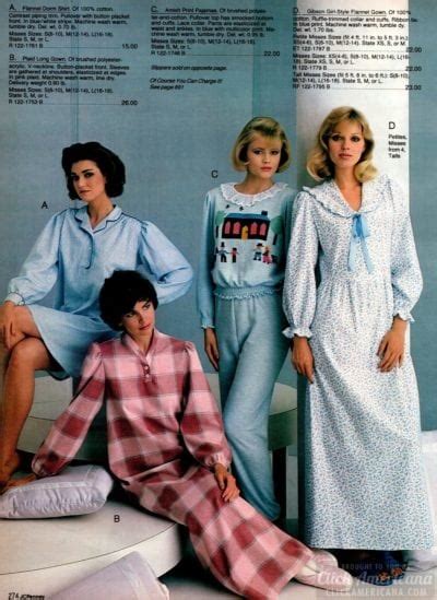 Goodnight Gals 80s Pajamas Old Fashioned Flannel Nightgowns And Other