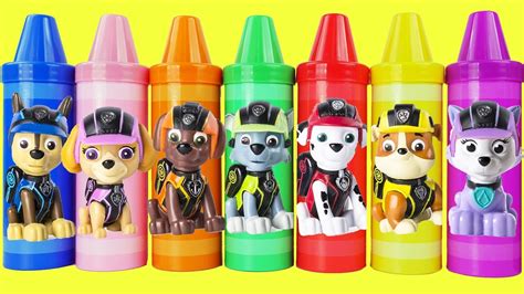 Large Crayons With Paw Patrol Surprises Youtube