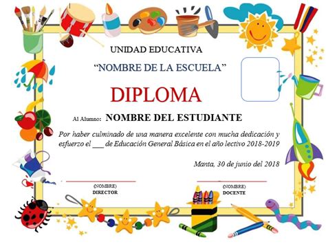Plantillas De Diplomas Para Editar E Imprimir Gratis Pdf Y Word Ec5