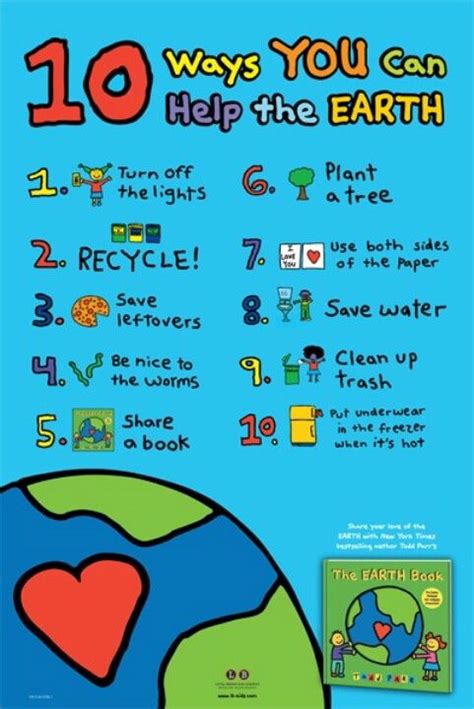 10 Ways You Can Help The Earth Earth Day Pinterest Tes Poster