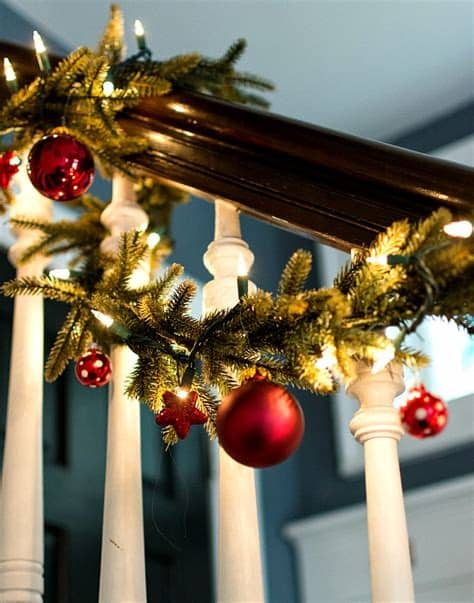 Garland is an inexpensive christmas decoration that's easy to make. Decorating Garland with Ornaments