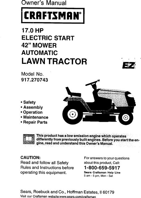 Craftsman Riding Mower Repair Manual