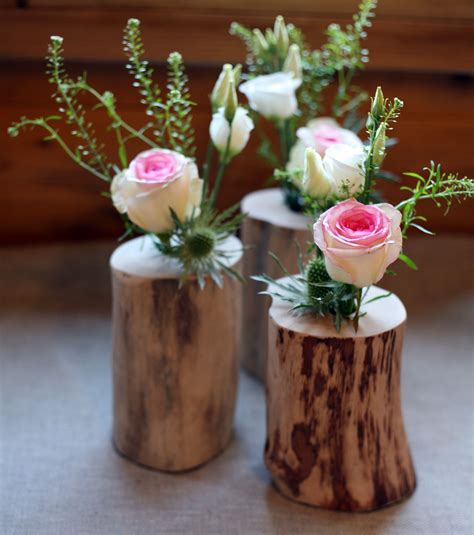 Handmade Wooden Vases Beautiful Centrepieces For Your Wedding And