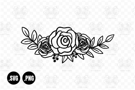 Flowers Roses Bouquets Svg Floral Svg Graphic By 99siamvector