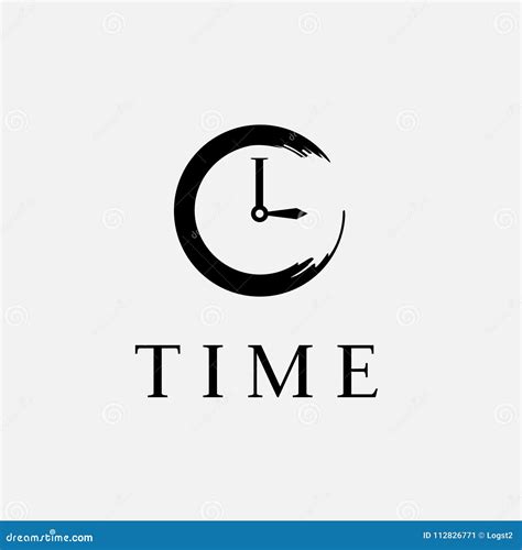 Clock Vector Logo Time Emblem Stock Vector Illustration Of Creative