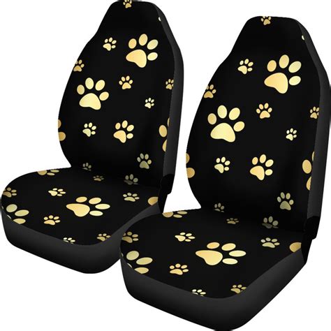 paw gold print universal fit car seat covers jorjune