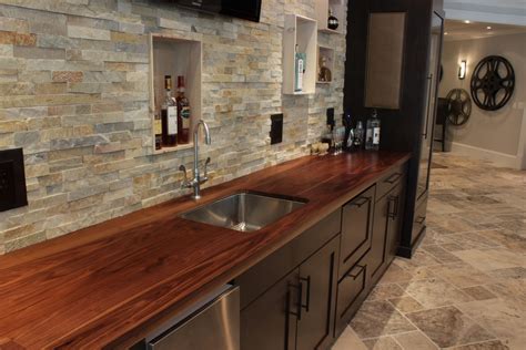 Never will you find a cheap substitute product like rubber tree wood. Wood Countertops & Butcher Block Tops - J. Aaron