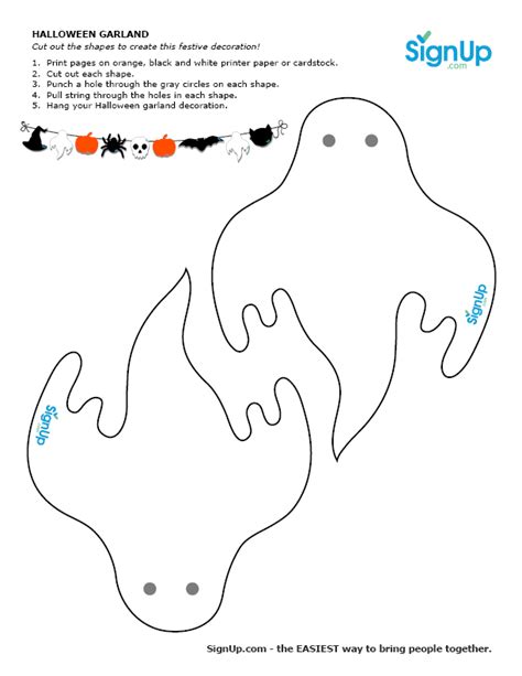 Printable Halloween Ghost Decorations