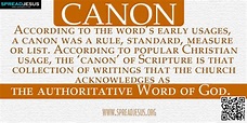 Biblical Definition Of CANON According to the word's early usages, a ...
