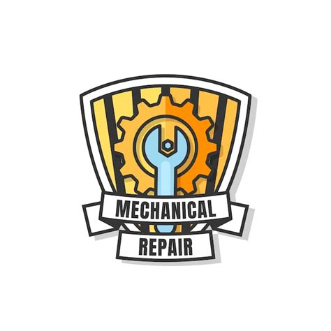 Free Vector Hand Drawn Mechanical Engineering Logo Template